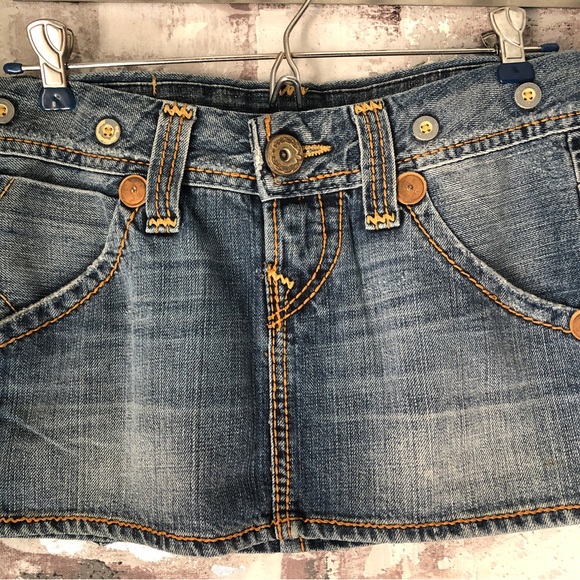 True Religion Y2K Denim Micro Mini skirt - Picture 5 of 15